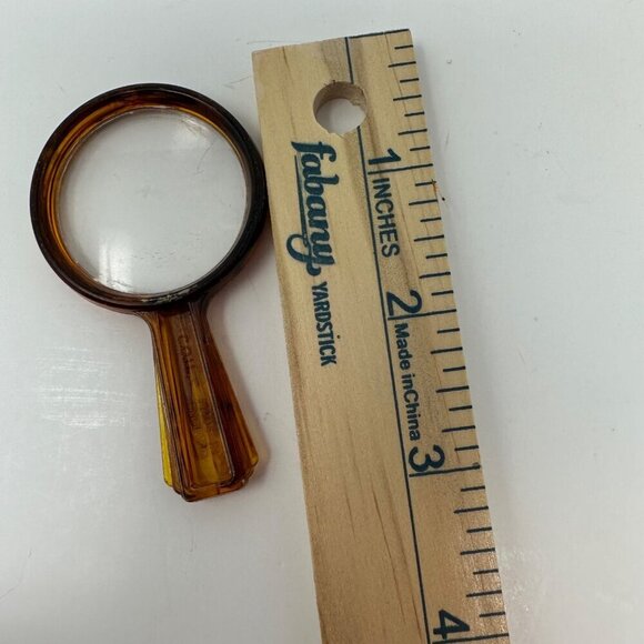 Vintage English French Midget Dictionary Leather Case Magnifying Glass Vintage - Picture 9 of 12